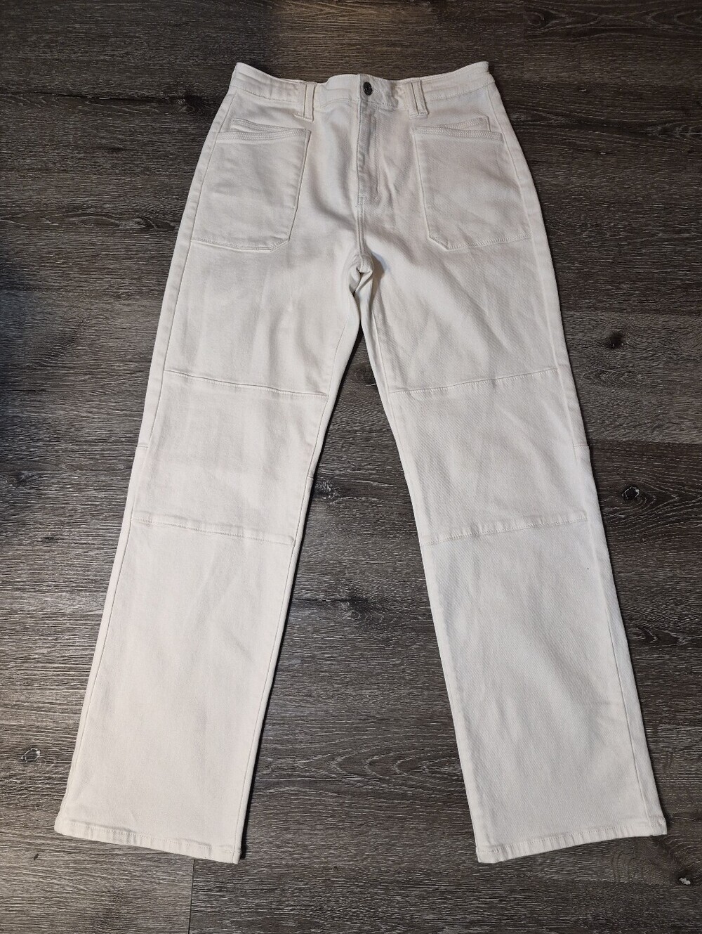 Kancan Off White size 8 Cargo Wide Leg Stretch Pant New